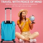 Lightweight 4-Wheel Cabin Suitcase with Lock & Pocket