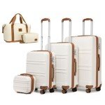 KONO Hard Shell 4-Wheel Cabin Suitcase Set