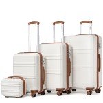 KONO Hard Shell 4-Wheel Cabin Suitcase Set