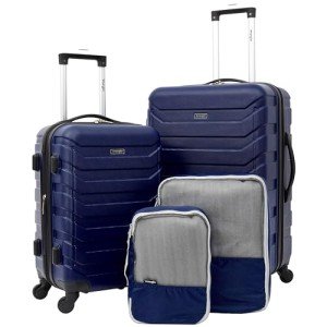 Wrangler Elysium Blue 4-Piece Luggage Set