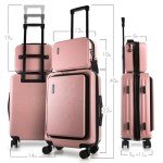 Travelarim 22-Inch Hard-Shell Carry-On Suitcase - Pink