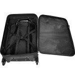 3-Piece Black Euro Carry-On Luggage Set