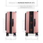 Travelarim 22-Inch Hard-Shell Carry-On Suitcase - Pink