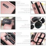 Travelarim 22-Inch Hard-Shell Carry-On Suitcase - Pink