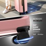 Travelarim 22-Inch Hard-Shell Carry-On Suitcase - Pink