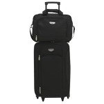 3-Piece Black Euro Carry-On Luggage Set