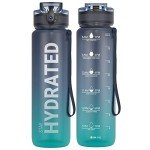 Sahara Sailor 32oz Leakproof Motivational Water Bottle