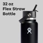 Insulated Hydro Flask Water Bottle with Wide Straw