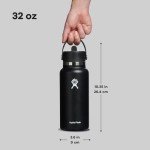 Insulated Hydro Flask Water Bottle with Wide Straw