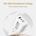 65W GaN Fast Travel USB Charger for Phones