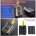 Dual USB Power Bank Case with Night Light