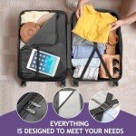 Purple Hardside Luggage Set - 3 Piece Spinner