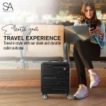 45cm 4-Wheel Hard Shell Cabin Spinner Suitcase