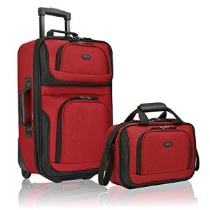 Lightweight 20" Rolling Carry-On Suitcase - Red