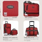 Lightweight 20" Rolling Carry-On Suitcase - Red