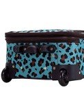 Blue Leopard 4-Piece Softside Luggage Set