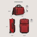 Lightweight 20" Rolling Carry-On Suitcase - Red