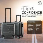 45cm Hard Shell 4-Wheel Cabin Trolley Suitcase