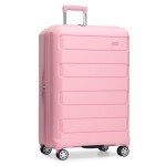 Expandable Pink Hardshell Spinner Luggage - 26