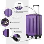 Kono 20-Inch Lightweight Carry-On Suitcase (Purple)