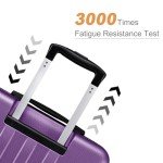 Kono 20-Inch Lightweight Carry-On Suitcase (Purple)