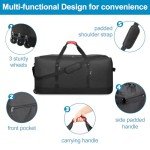 120L Foldable Rolling Duffel Bag - Lightweight & Spacious
