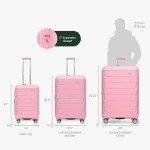 Expandable Pink Hardshell Spinner Luggage - 26