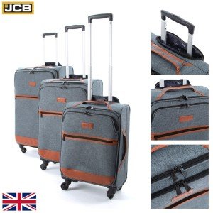 JCB Lightweight Cabin Suitcase with Spinner Wheels