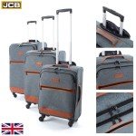 JCB Lightweight Cabin Suitcase with Spinner Wheels