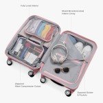 Expandable Pink Hardshell Spinner Luggage - 26