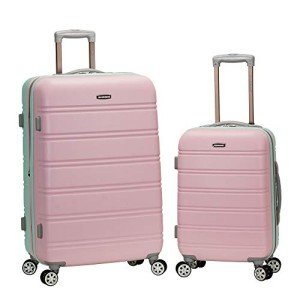Rockland Melbourne Mint Expandable Spinner Luggage Set