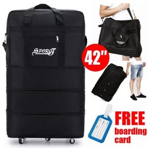 42" Extra Large Lightweight Travel Suitcase Trolley
