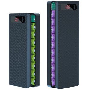 Portable Dual USB Power Bank Battery Holder