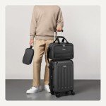 3-Piece Black Luggage Set with Carry-On