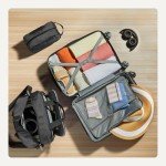 3-Piece Black Luggage Set with Carry-On
