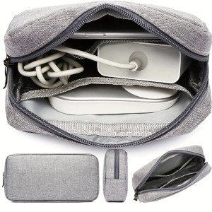 Compact Travel Bag for Cables and Chargers