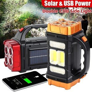 Powerful Waterproof LED Flashlight with Solar Charge