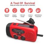 Solar Hand Crank Emergency Radio with Flashlight