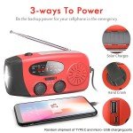 Solar Hand Crank Emergency Radio with Flashlight