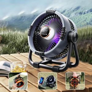 Portable Camping Fan Light with Power Bank