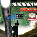2000LM USB Rechargeable Tactical Flashlight for Outdoors