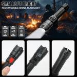 2000LM USB Rechargeable Tactical Flashlight for Outdoors