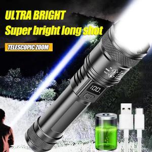 2000LM Tactical LED Flashlight with USB Charging