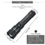 2000LM Tactical LED Flashlight with USB Charging