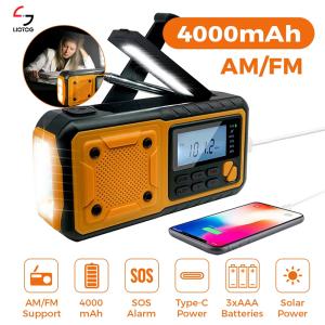 Portable Emergency Solar Radio with Flashlight Charger