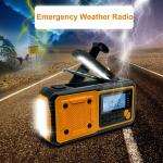 Portable Emergency Solar Radio with Flashlight Charger