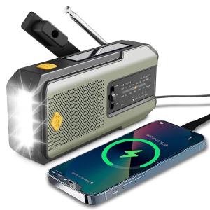 Emergency Weather Radio with Hand Crank and Solar