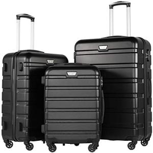 Coolife 3 Piece Lightweight Hardshell Luggage Set