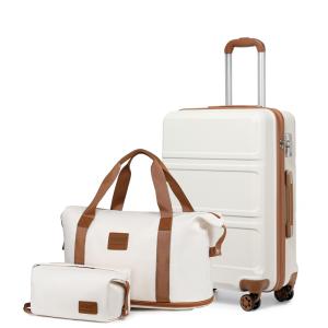 KONO 3-Piece Hard Shell Travel Luggage Set
