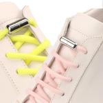No Tie Elastic Shoelaces with Metal Locks
